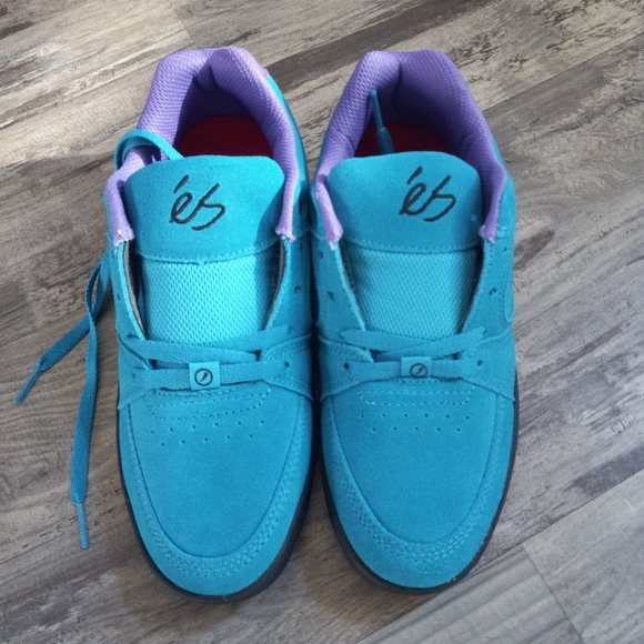 ES SKB Shoe Acell Slim Men's Suede Teal/ Black Size 6
